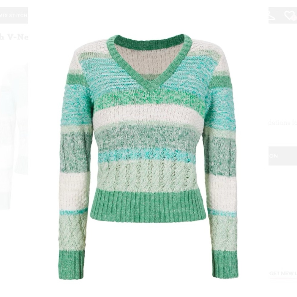 CAbi Multicolor V-Neck Sweater